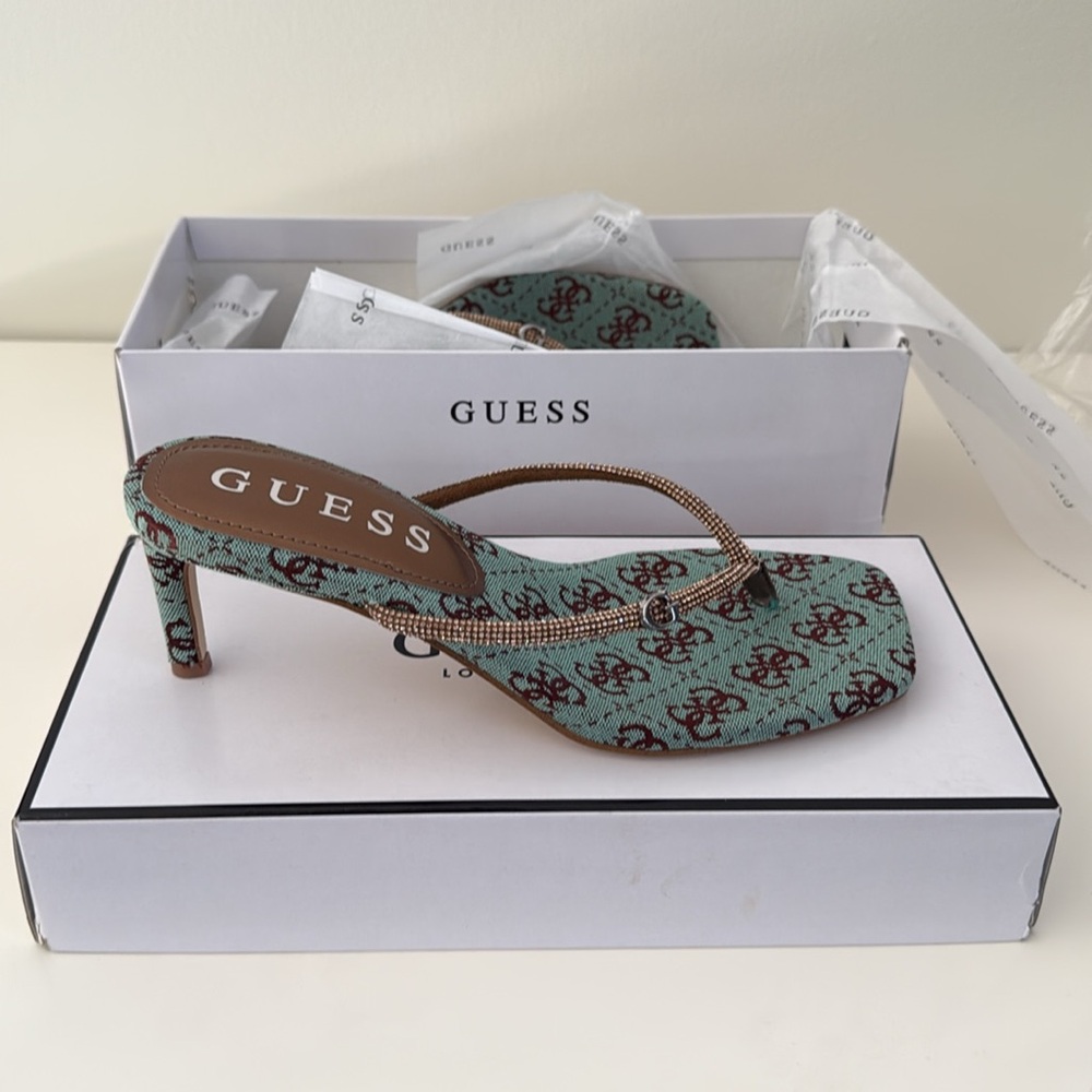 Guess Mayan sandal in turquoise/bronze